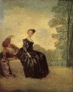 Jean-Antoine Watteau A Capricious Woman France oil painting artist